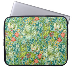 Funda Para Portátil Patrón de cosecha William Morris Golden Lily