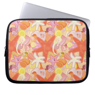 Funda Para Portátil Patrón de criaturas del mar Pastel