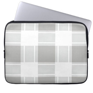 Funda Para Portátil Patrón de Cuadro de Tono Gris Moderno