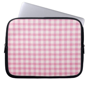 Funda Para Portátil Patrón de cuadros rosa bebé