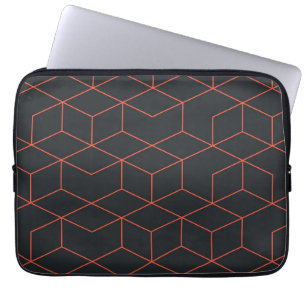 Funda Para Portátil Patrón de cubo vibrante, retro, simple, fresco, mo
