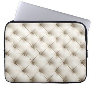 Funda Para Portátil Patrón de cuero blanco inducido