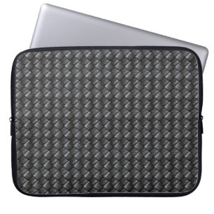 Funda Para Portátil Patrón de cuero trenzado negro