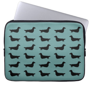 Funda Para Portátil Patrón de Dachshunds (Dachsies de pelo largo)