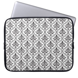 Funda Para Portátil Patrón de damasco de época diseño sin fisuras. 