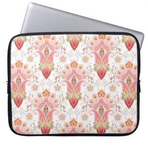 Funda Para Portátil Patrón de damasco oriental floral con paisley y pe