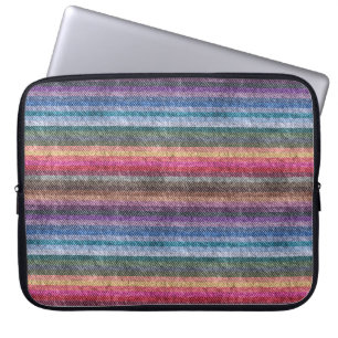 Funda Para Portátil Patrón de Denim de Arcoiris