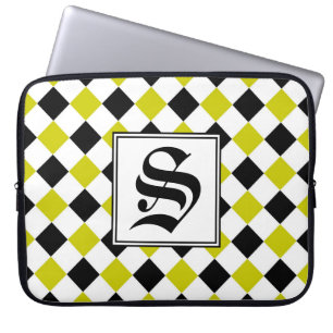Funda Para Portátil Patrón de diamante #1 Monogramado