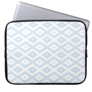 Funda Para Portátil Patrón de diamante blanco y azul pálido