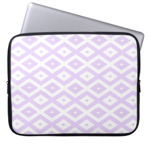 Funda Para Portátil Patrón de diamante blanco y púrpura