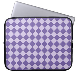 Funda Para Portátil Patrón de diamante de verificador púrpura
