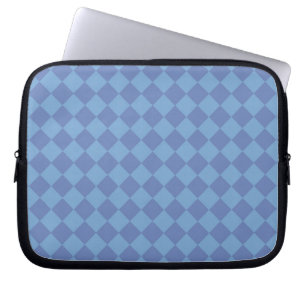 Funda Para Portátil Patrón de diamante del verificador azul