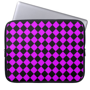 Funda Para Portátil Patrón de diamante negro morado