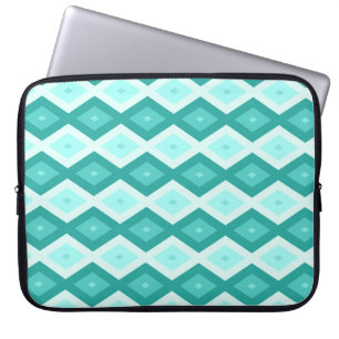 Funda Para Portátil Patrón de diamante turquesa