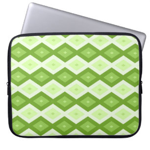 Funda Para Portátil Patrón de diamante verde de Chartreuse
