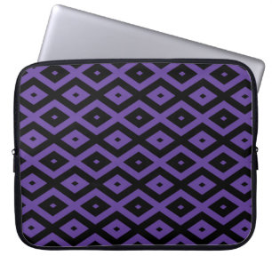 Funda Para Portátil Patrón de diamante violento y negro