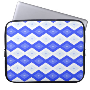 Funda Para Portátil Patrón de diamantes azul real