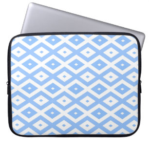 Funda Para Portátil Patrón de diamantes azul y blanco