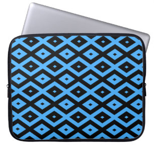 Funda Para Portátil Patrón de diamantes azul y negro del cielo