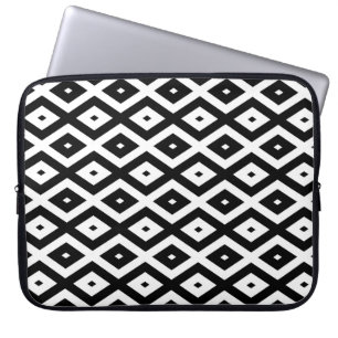 Funda Para Portátil Patrón de diamantes en blanco y negro