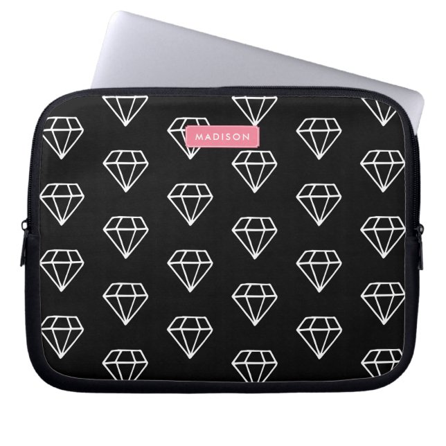 Funda Para Portátil Patrón de diamantes hipster (Frente)