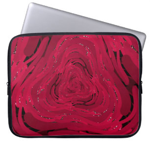 Funda Para Portátil Patrón de dibujo a mano hecho de gradiente rojo co