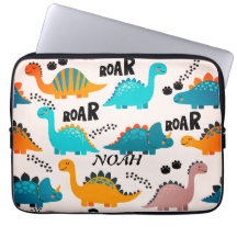 Patrón de dinosaurio lindo Nombre personalizado pa