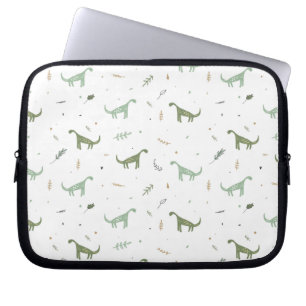 Funda Para Portátil Patrón de dinosaurio verde lindo