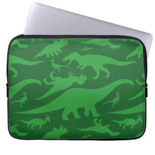 Funda Para Portátil Patrón de dinosaurios verdes