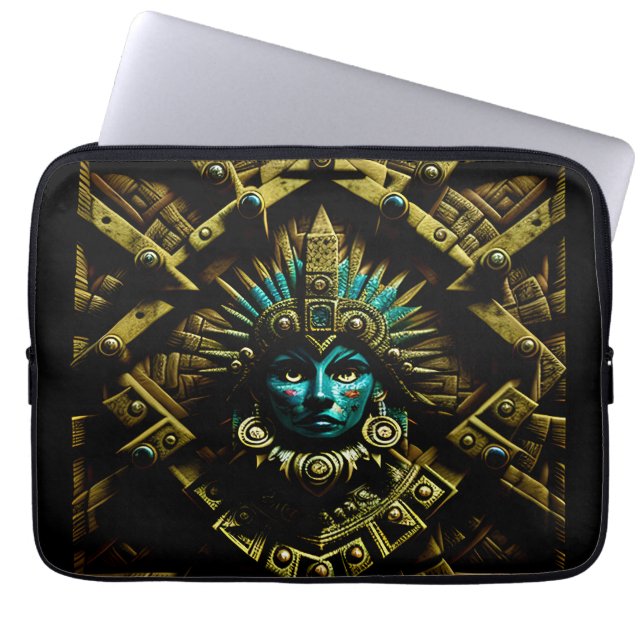 Funda Para Portátil Patrón de diseño dos de Azteca (Frente)