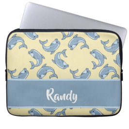 Funda Para Portátil Patrón de dolpins azules