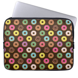 Funda Para Portátil Patrón De Donut Colorido En Chocolate
