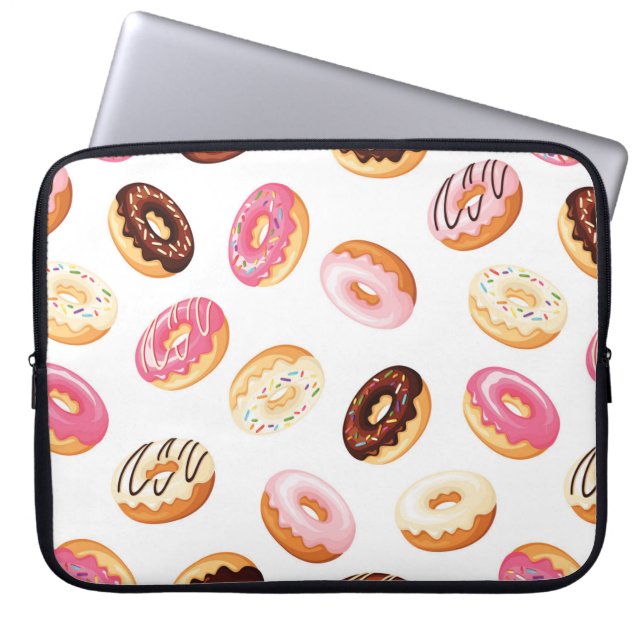Funda Para Portátil Patrón de donut dulce (Frente)