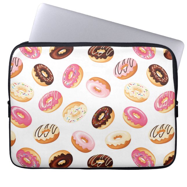 Funda Para Portátil Patrón de donut dulce (Frente)