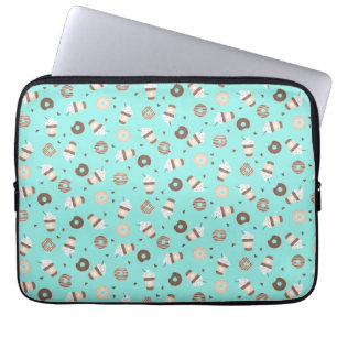 Funda Para Portátil Patrón de donut rociado de café de Frappuccino