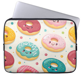 Funda Para Portátil Patrón de Donuts