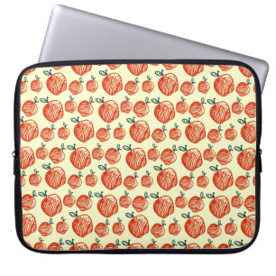 Funda Para Portátil Patrón de Doodle de la Apple Roja