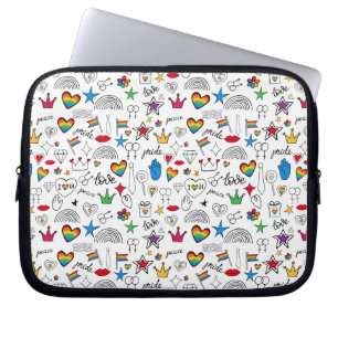 Funda Para Portátil Patrón de Doodle del Orgullo Gay