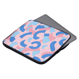 Funda Para Portátil Patrón de Doodle rosa y azul