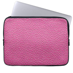 Funda Para Portátil patrón de efecto de cuero rosa