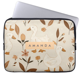 Funda Para Portátil Patrón de encantadores pollos de granja personaliz