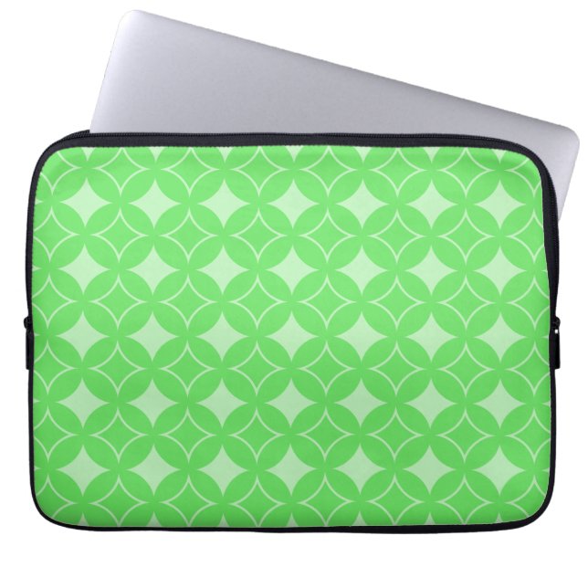 Funda Para Portátil Patrón de envío verde limón (Frente)