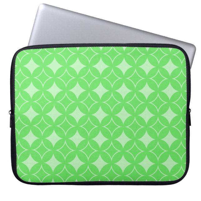 Funda Para Portátil Patrón de envío verde limón (Frente)