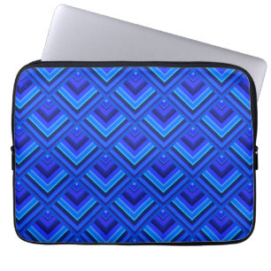 Funda Para Portátil Patrón de escala de franjas azules