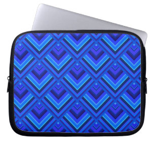 Funda Para Portátil Patrón de escala de franjas azules