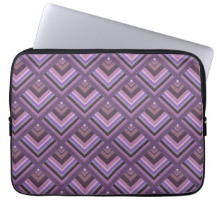 Funda Para Portátil Patrón de escala de franjas malvas