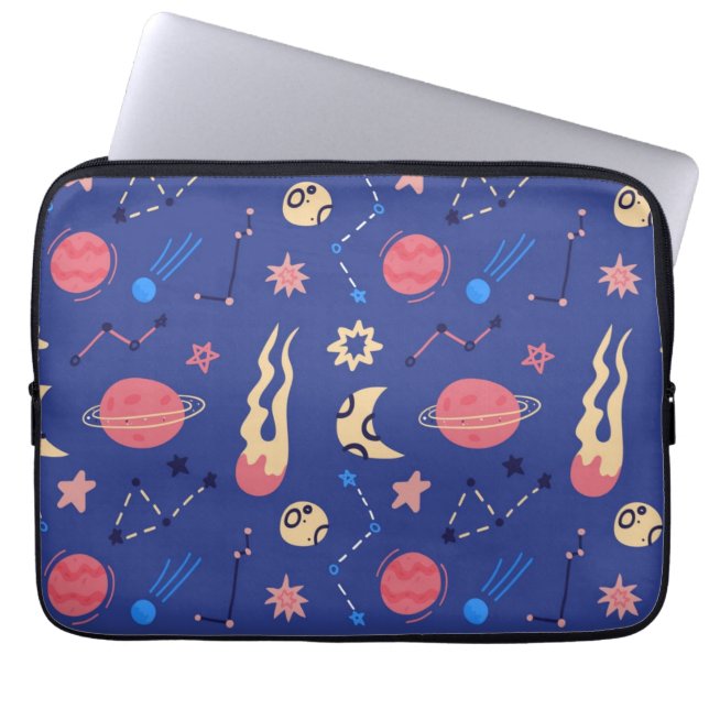 Funda Para Portátil Patrón de espacio (Frente)