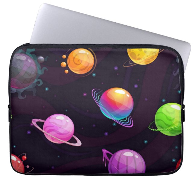 Funda Para Portátil Patrón de espacio (Frente)