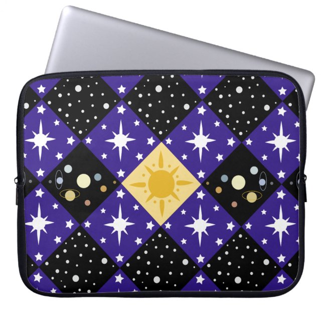 Funda Para Portátil Patrón de espacio (Frente)