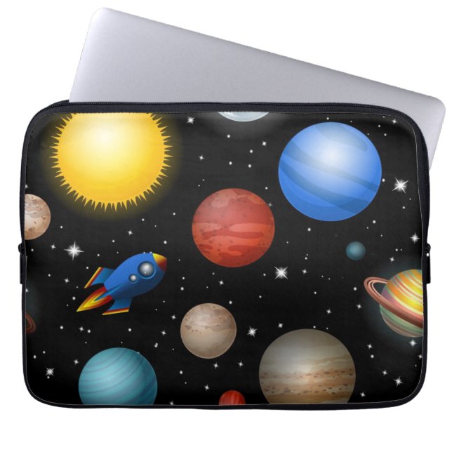 Funda Para Portátil Patrón de espacio (Frente)